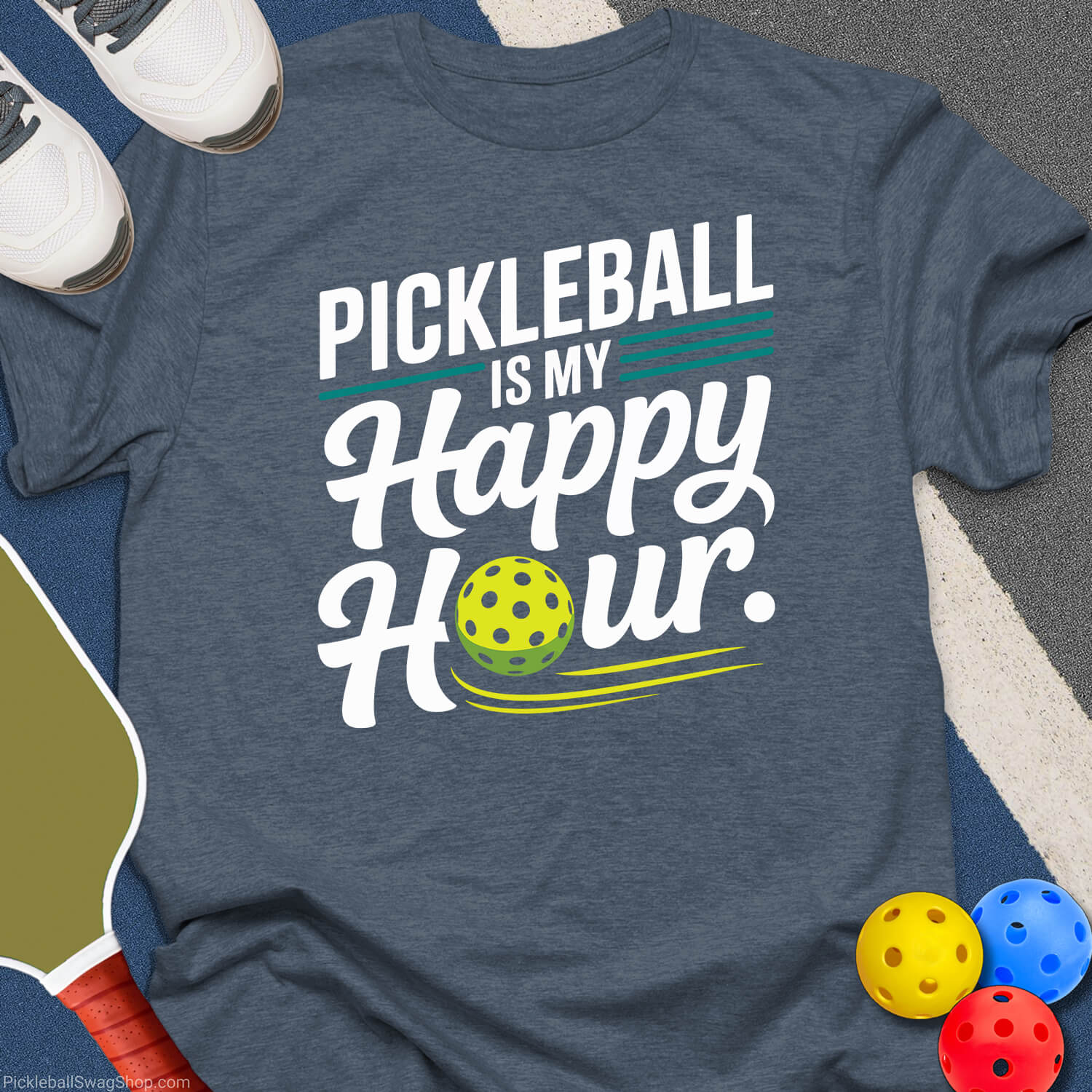 Pickleball My Happy Hour T-Shirt