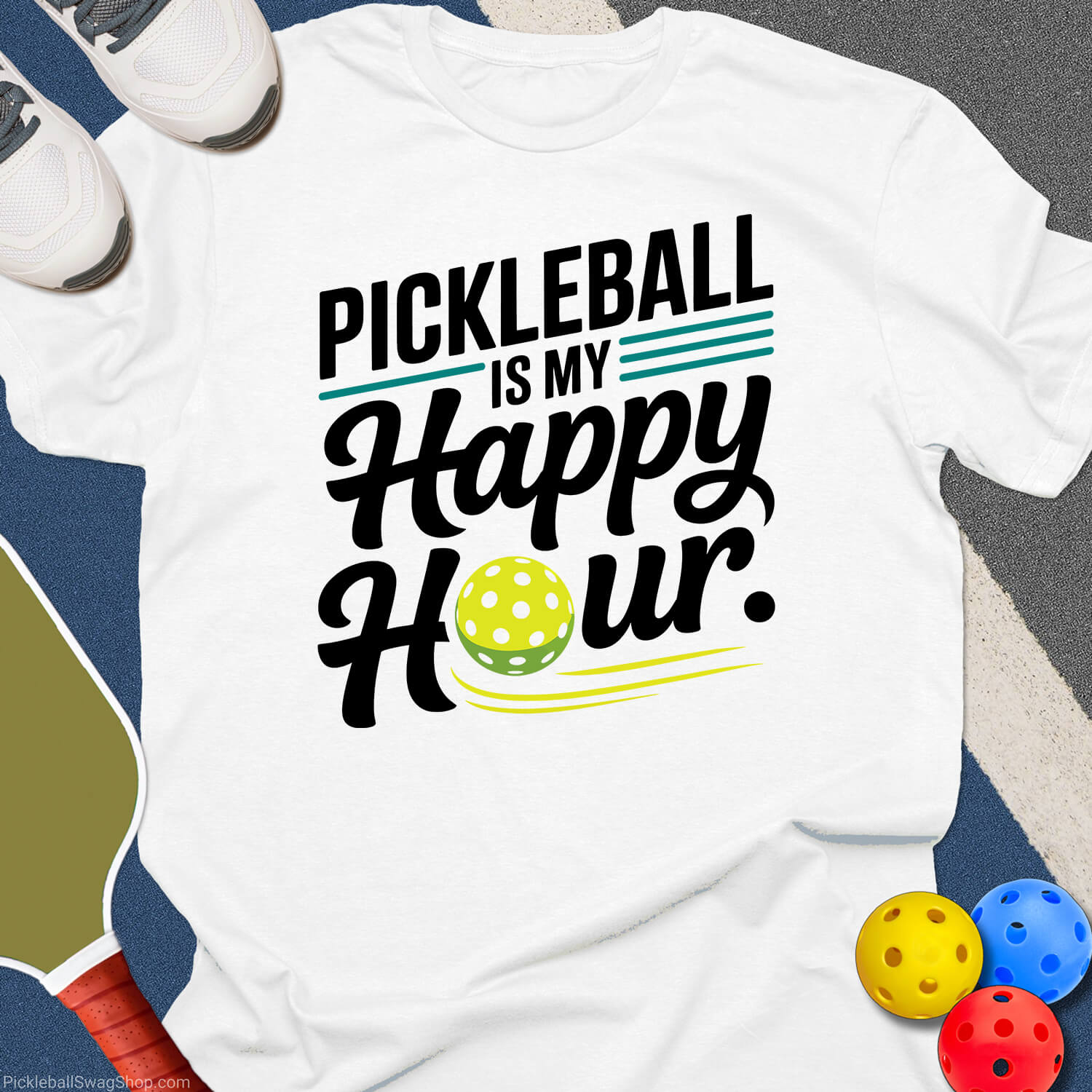 Pickleball My Happy Hour T-Shirt