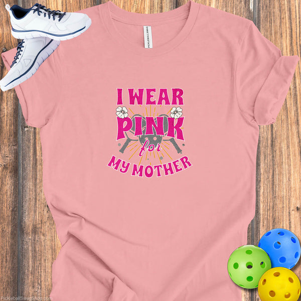 Supportive Pink Pickleball T-Shirt for Breast Cancer