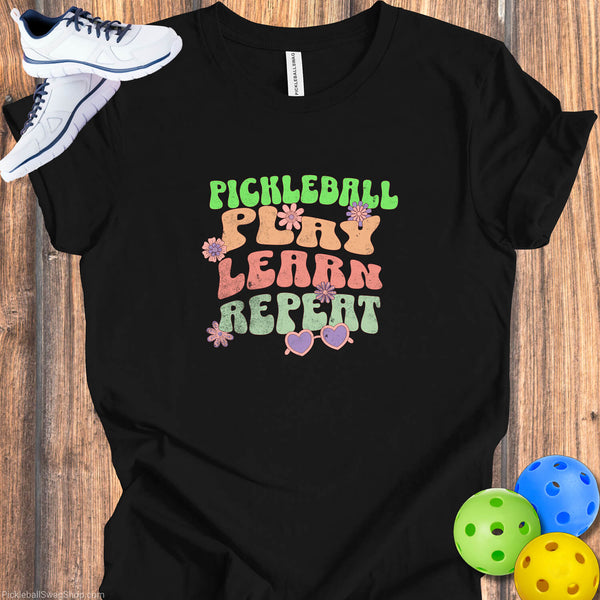 Play, Learn, Repeat - Pickleball Enthusiast T-Shirt