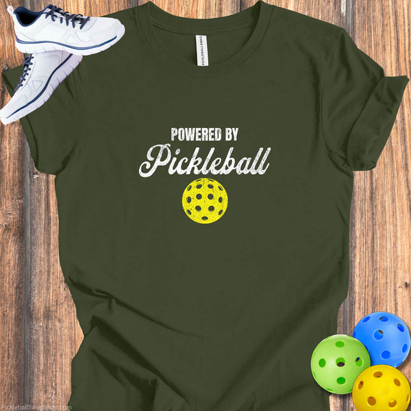 "Powered by Pickleball" Tee for Enthusiasts