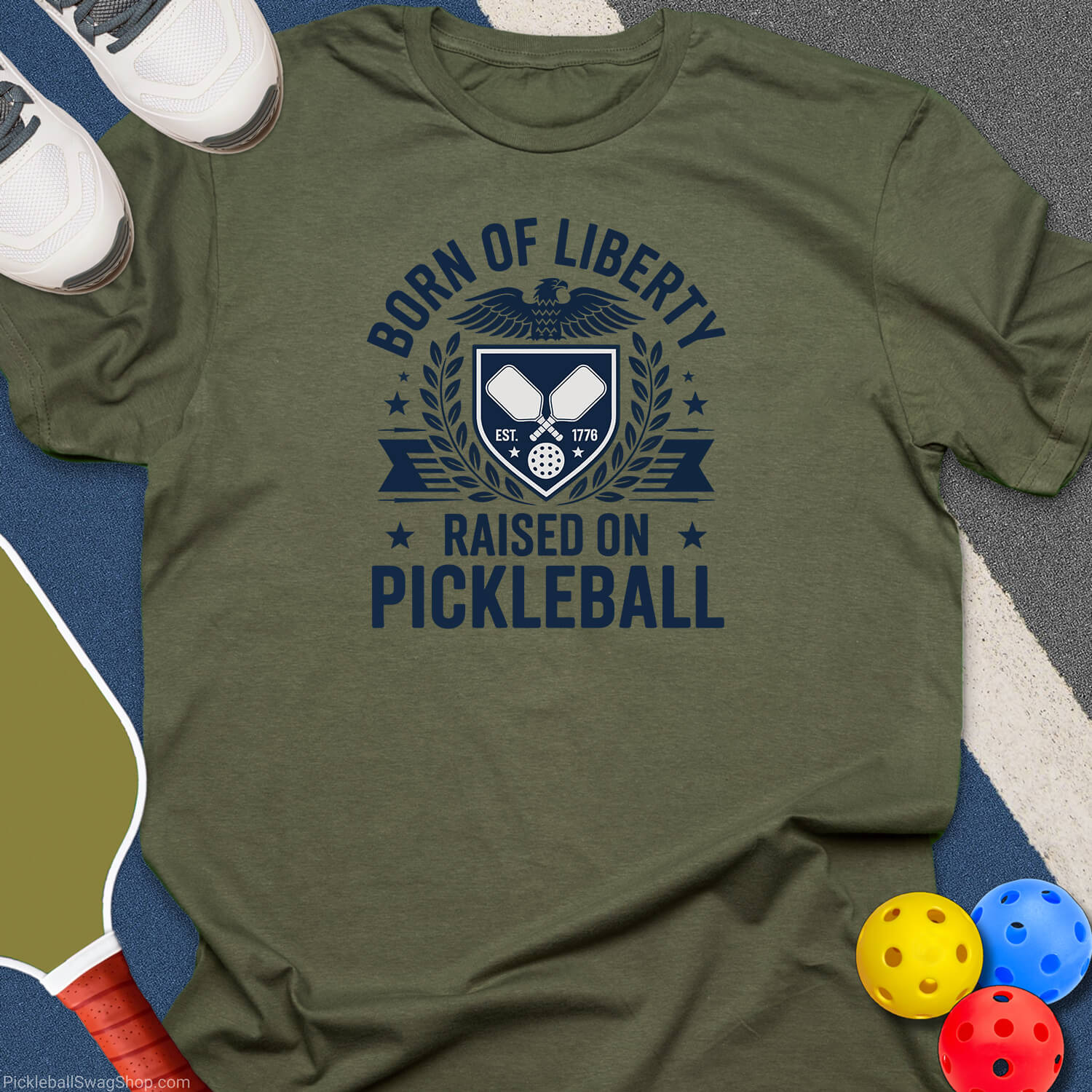 Raised on Pickleball USA T-Shirt