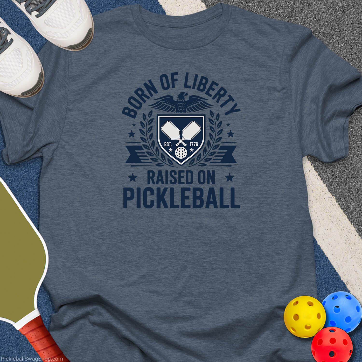 Raised on Pickleball USA T-Shirt