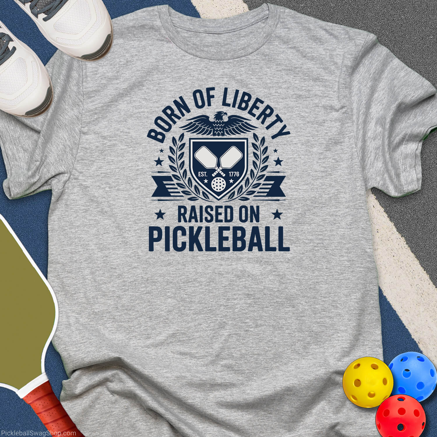 Raised on Pickleball USA T-Shirt