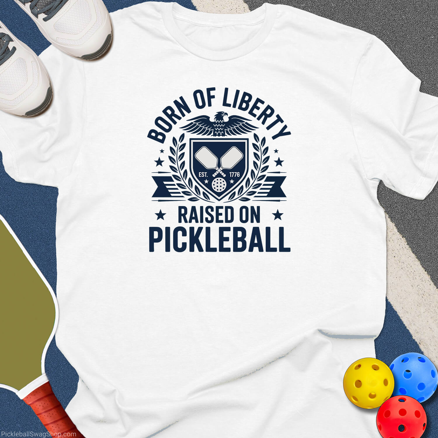 Raised on Pickleball USA T-Shirt