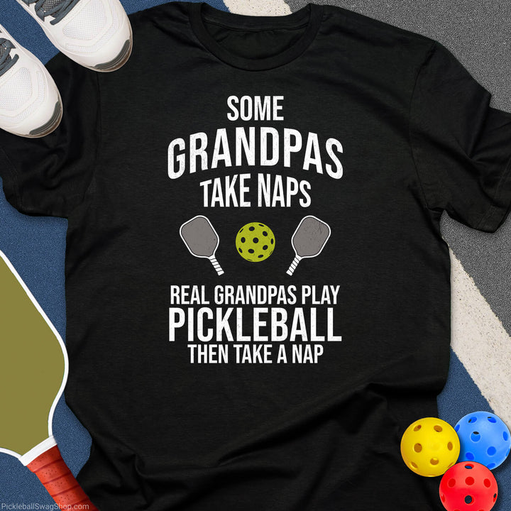 Real Grandpas Play Pickleball T-Shirt