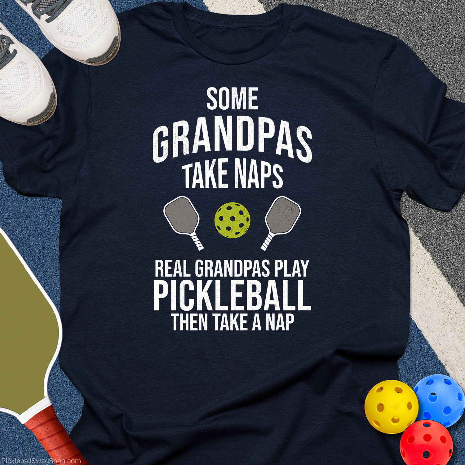 Real Grandpas Play Pickleball T-Shirt