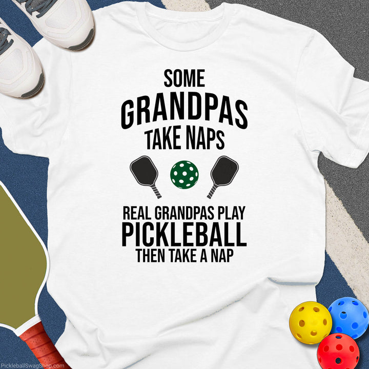 Real Grandpas Play Pickleball T-Shirt