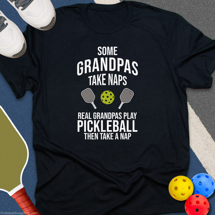 Grandpas Play Pickleball T-Shirt - PickleballSwagShop
