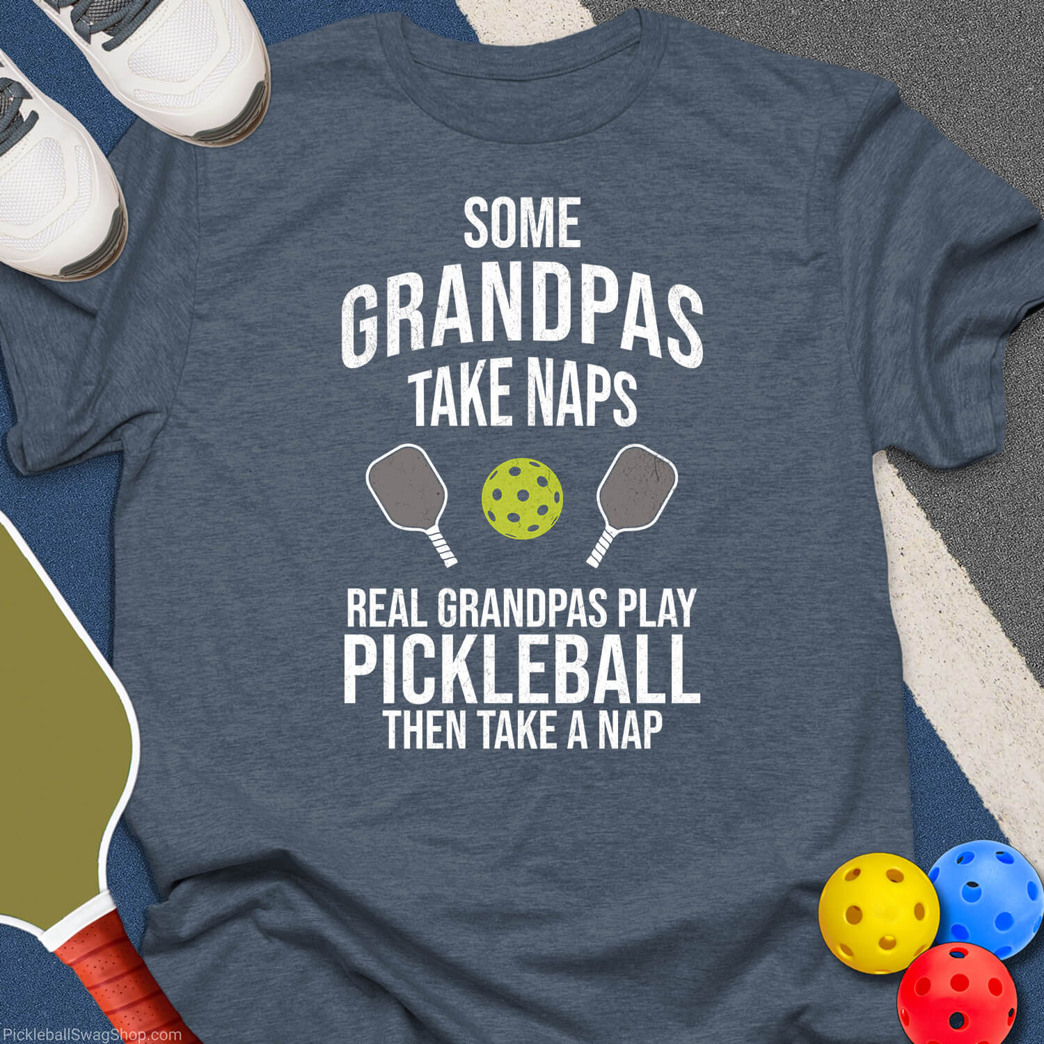 Real Grandpas Play Pickleball T-Shirt
