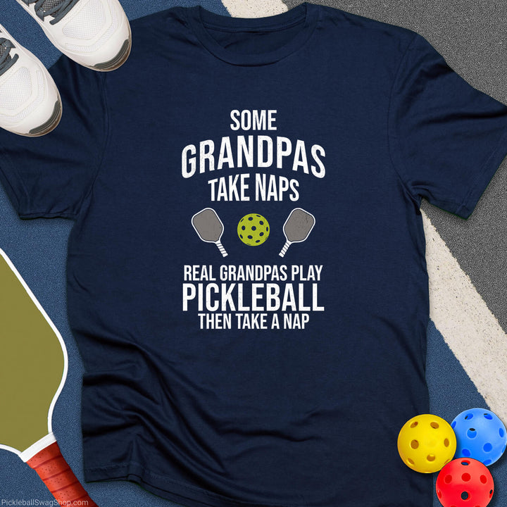 Grandpas Play Pickleball T-Shirt - PickleballSwagShop
