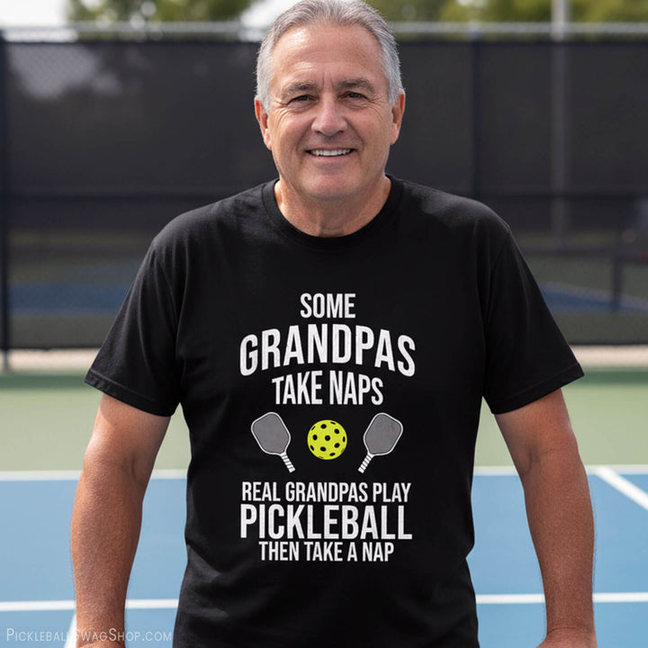 Real Grandpas Play Pickleball T-Shirt