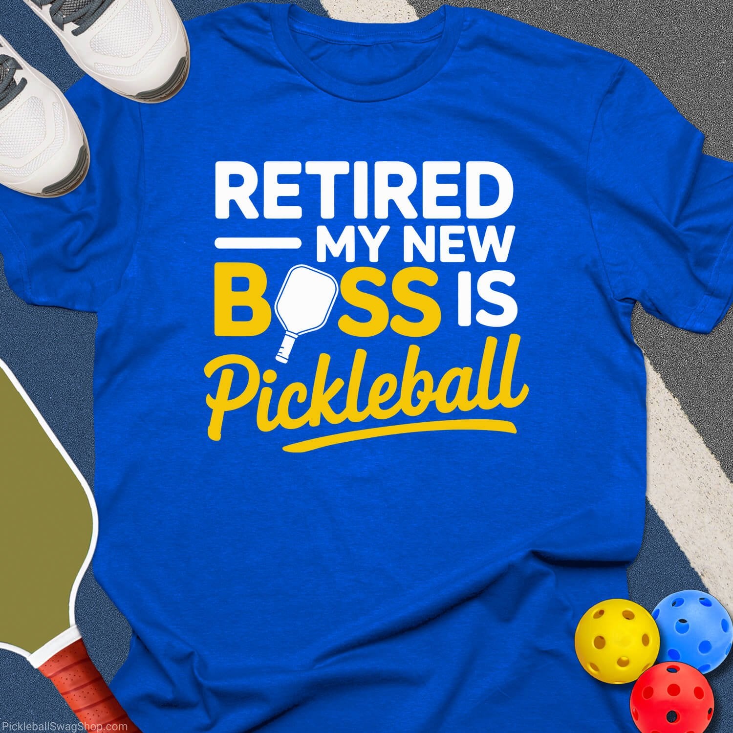 Retired My Boss Pickleball T-Shirt