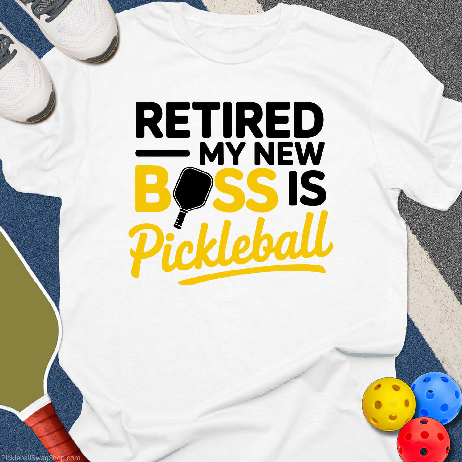Retired My Boss Pickleball T-Shirt