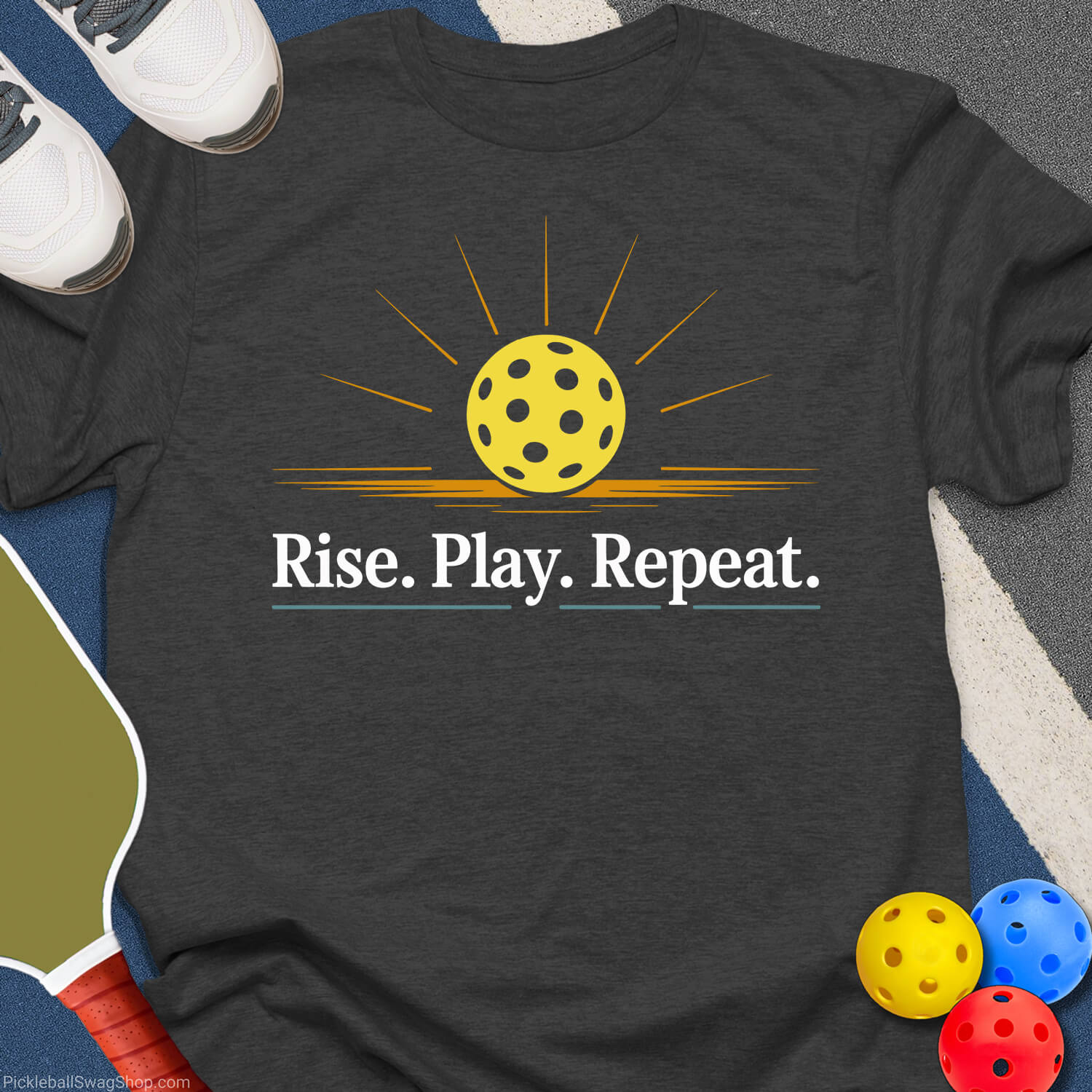 Pickleball Rise Play Repeat T-Shirt