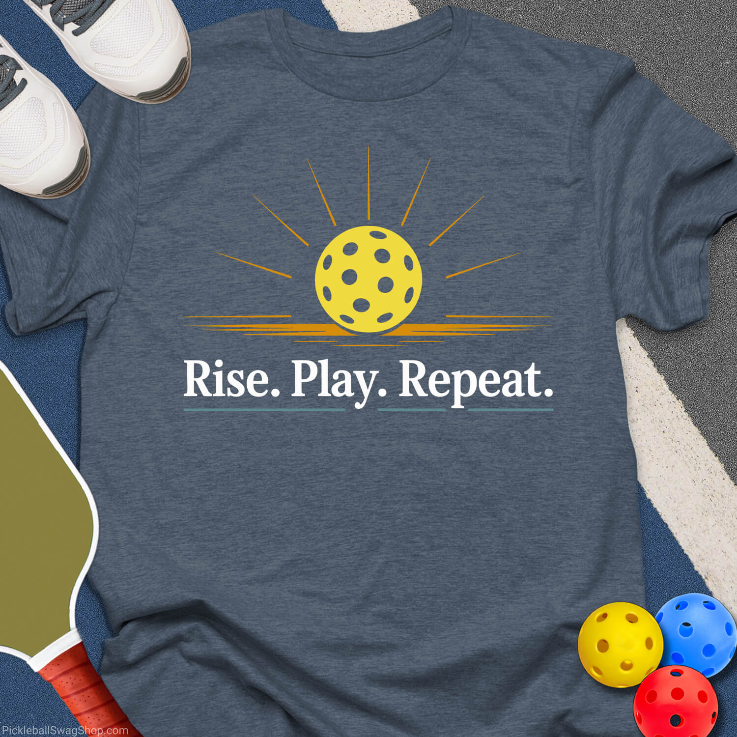 Pickleball Rise Play Repeat T-Shirt
