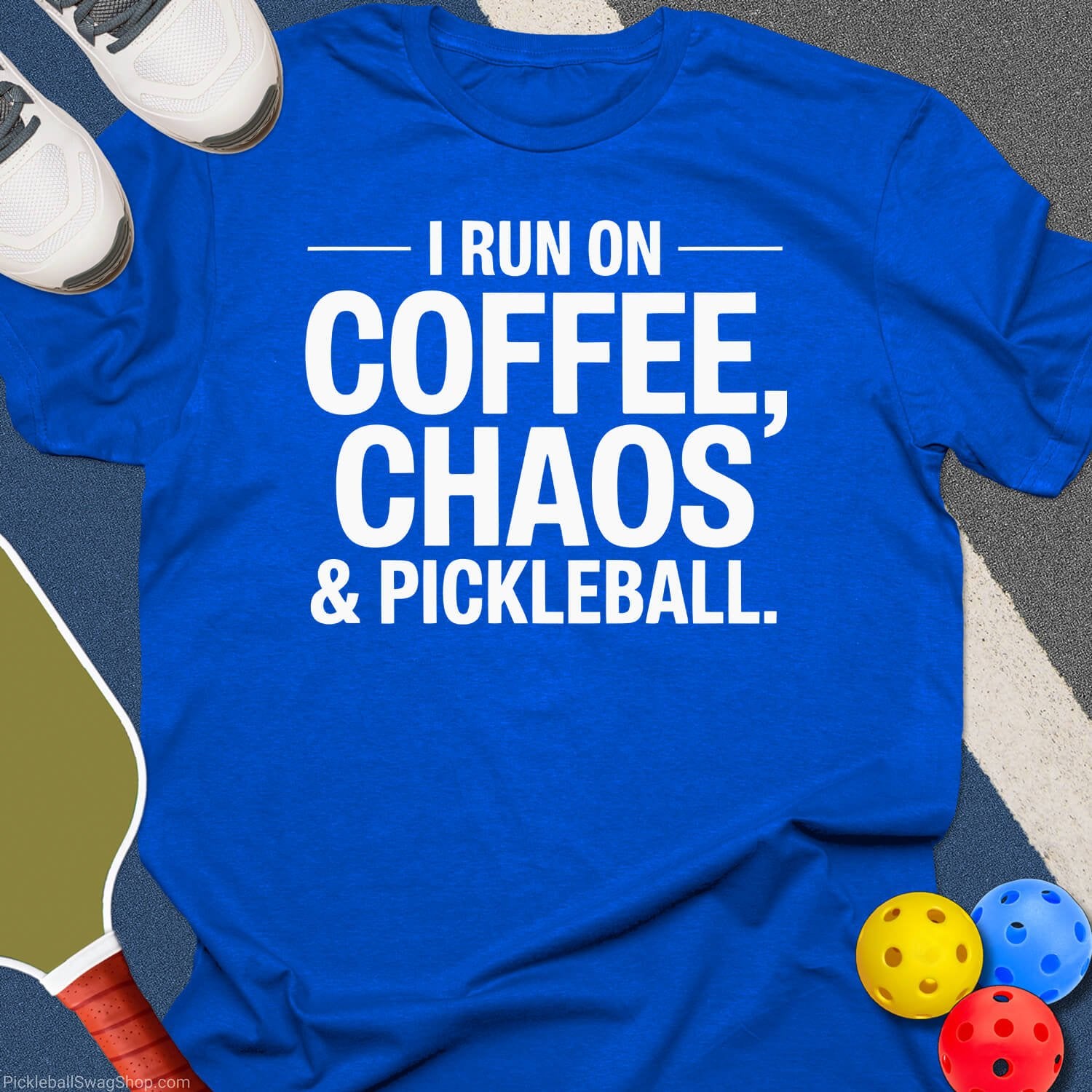 Coffee Chaos Pickleball T-Shirt