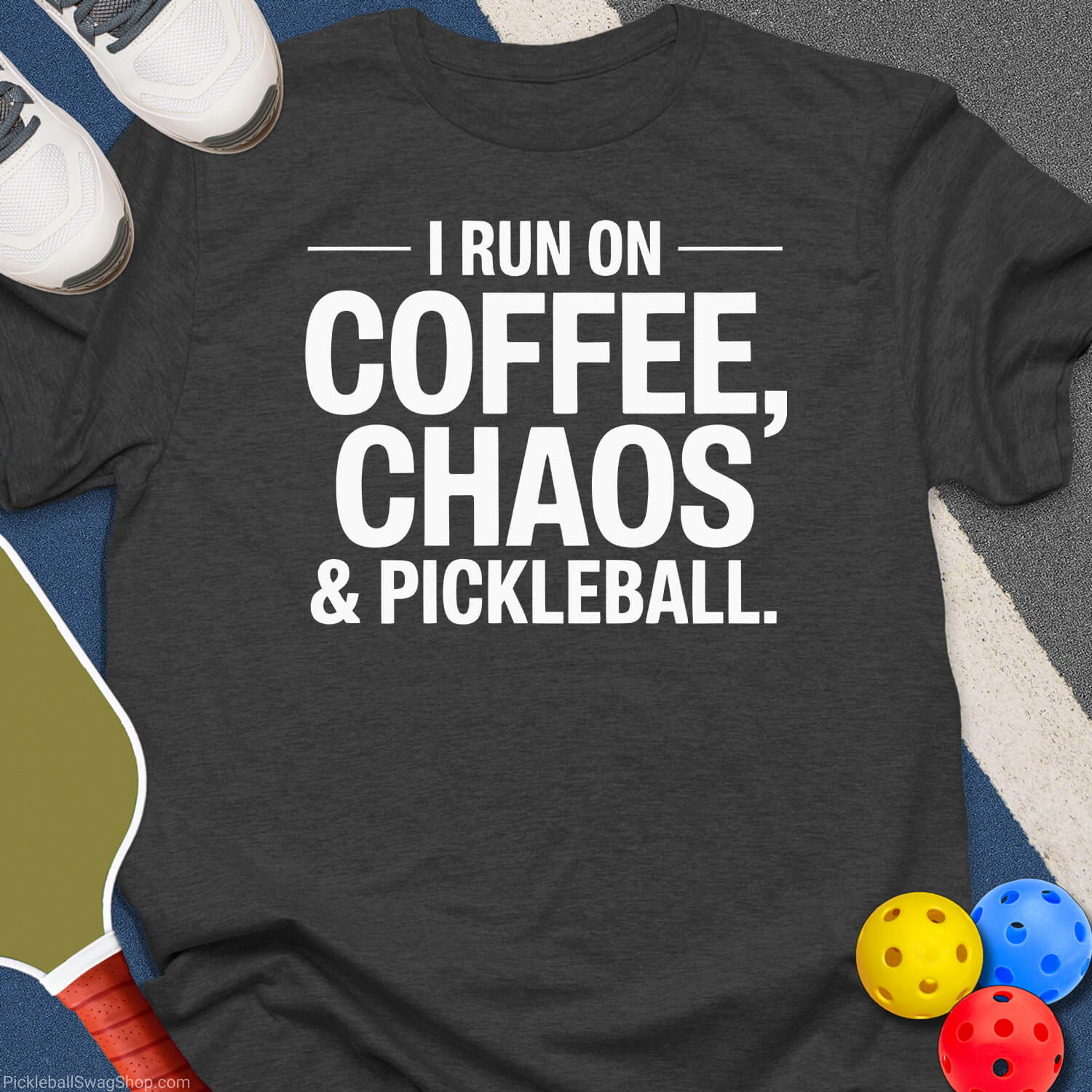 Coffee Chaos Pickleball T-Shirt