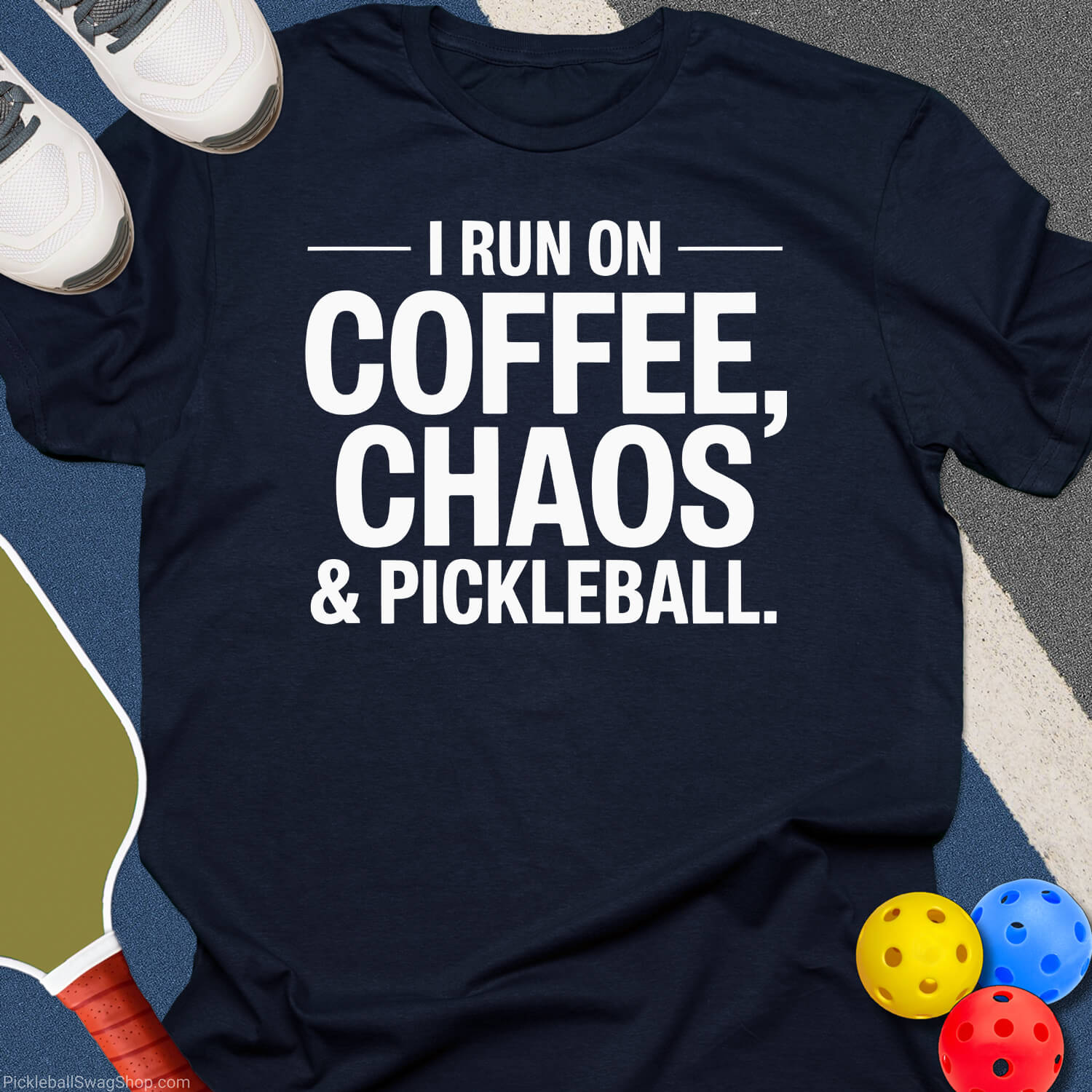 Coffee Chaos Pickleball T-Shirt