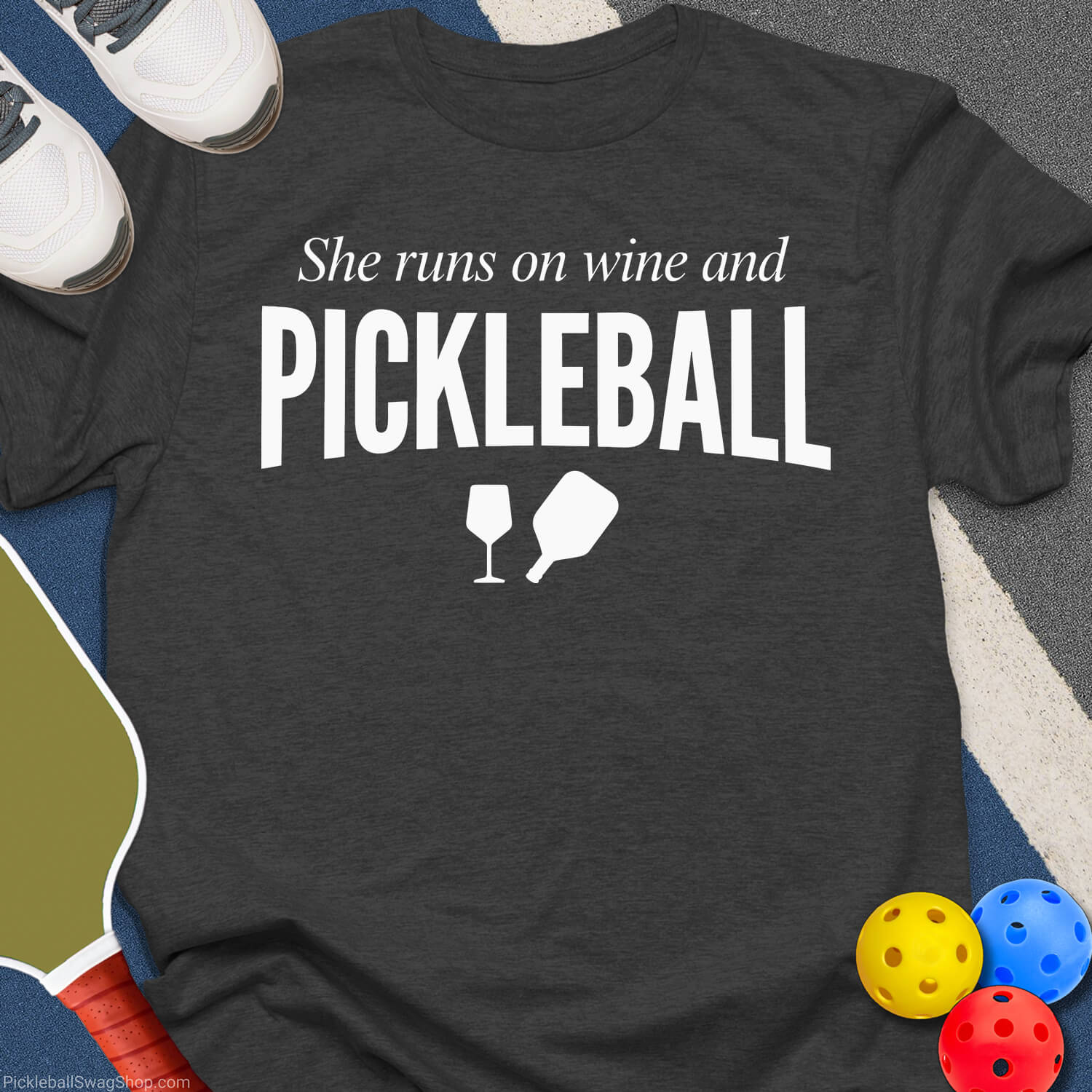 Wine & Pickleball Women T-Shirt