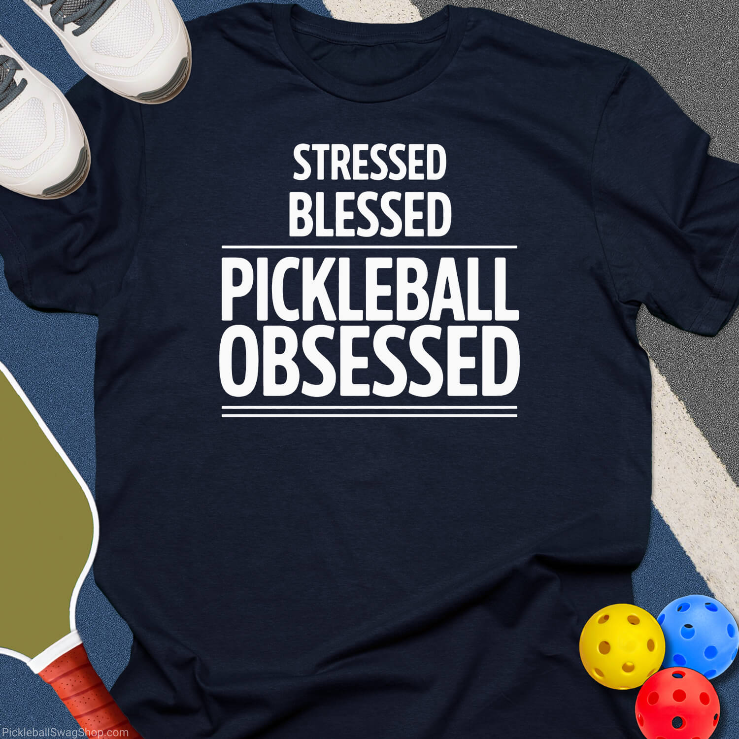 Stressed Blessed Pickleball T-Shirt